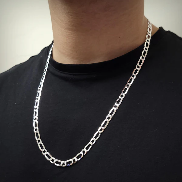 Sterling Silver Figaro Chain 6.6mm