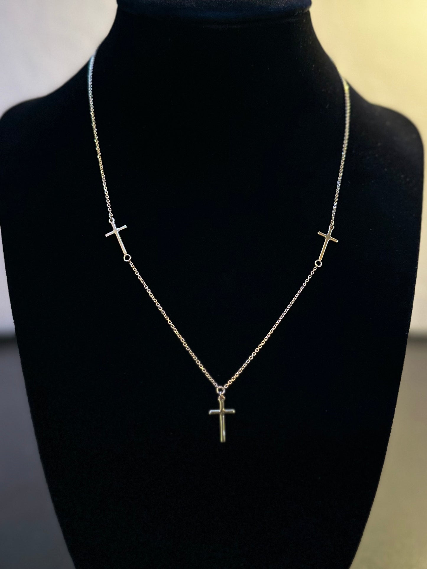 Sterling Silver Gold Plated Trinity Necklace