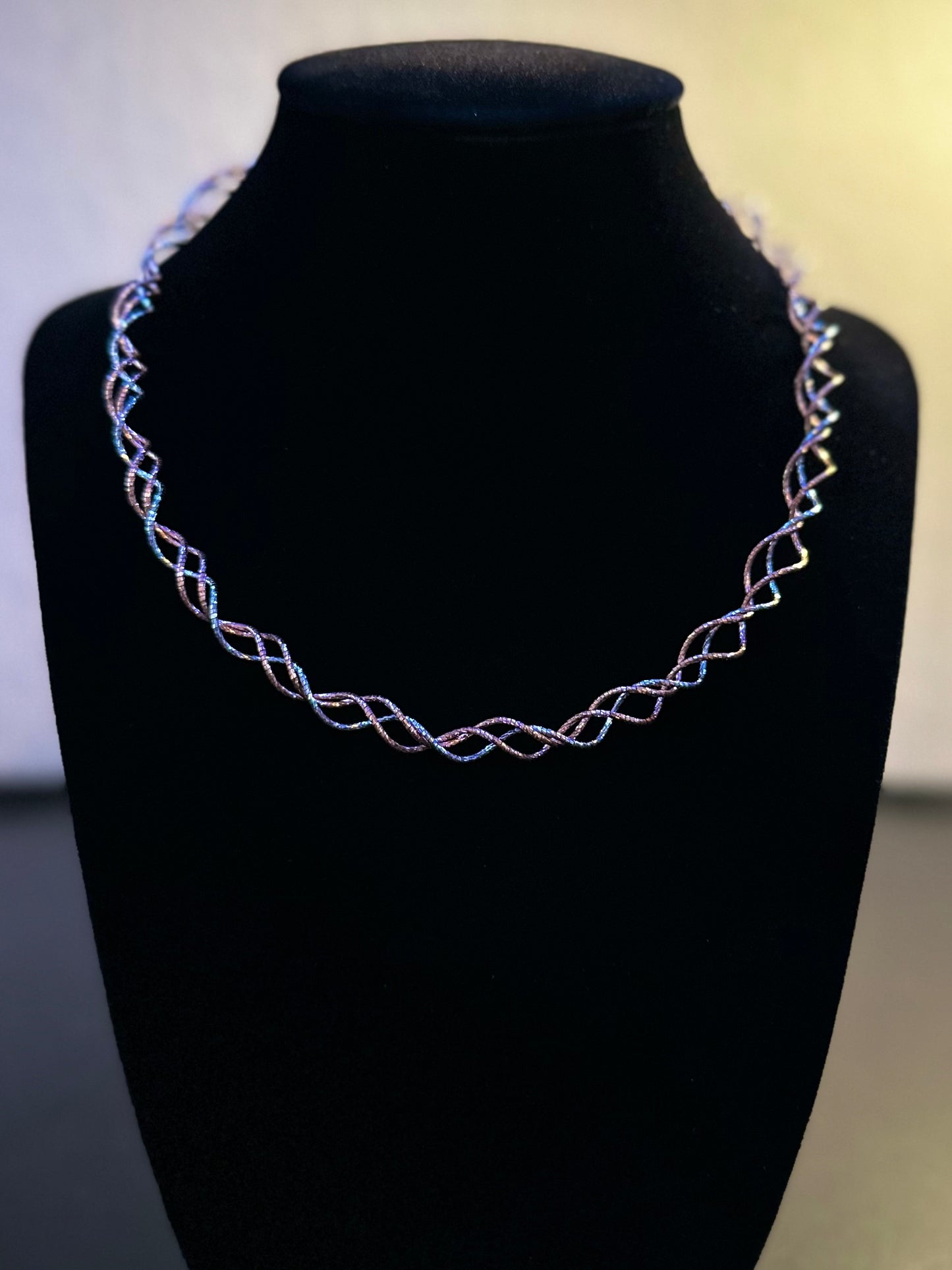Radiant Rose Twist Sterling Silver Necklace