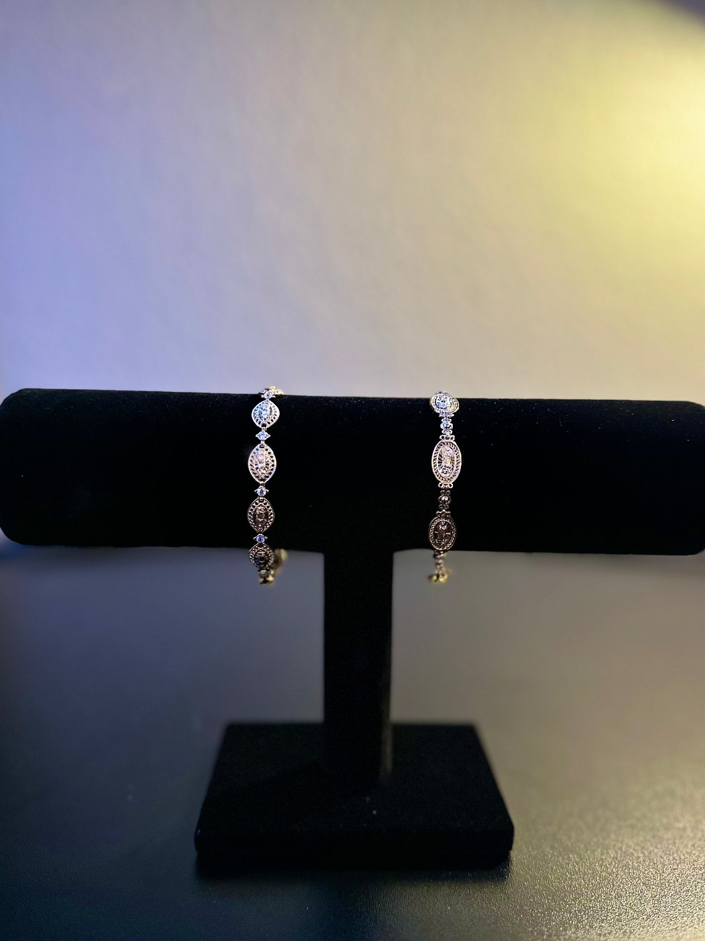 Golden Grace Oval Bracelet w/ Cubic Zirconia's