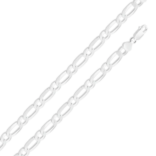 Sterling Silver Figaro Chain 7.5mm
