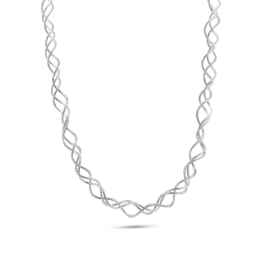 Radiant Silver Twist Sterling Necklace
