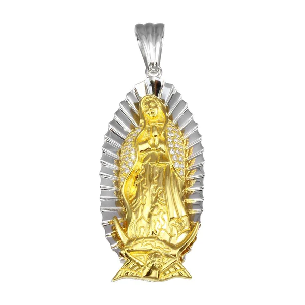 Lady of Guadalupe w/ Cubic Zirconia's 2 Tone