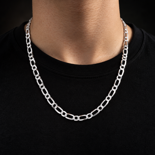 Sterling Silver Figaro Chain 6.6mm