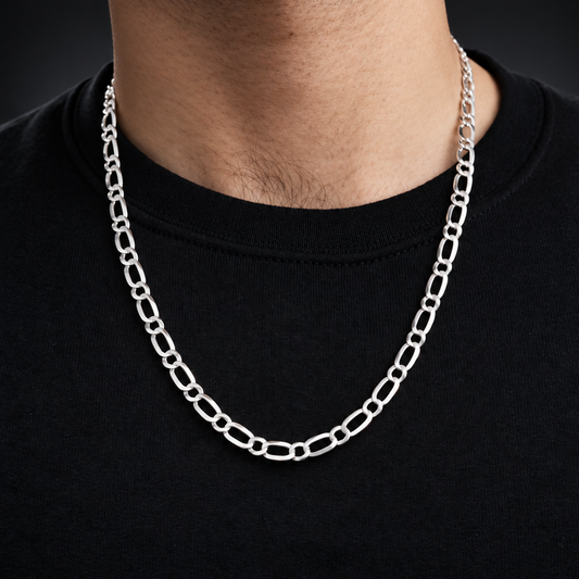 Sterling Silver Figaro Chain 5.5mm