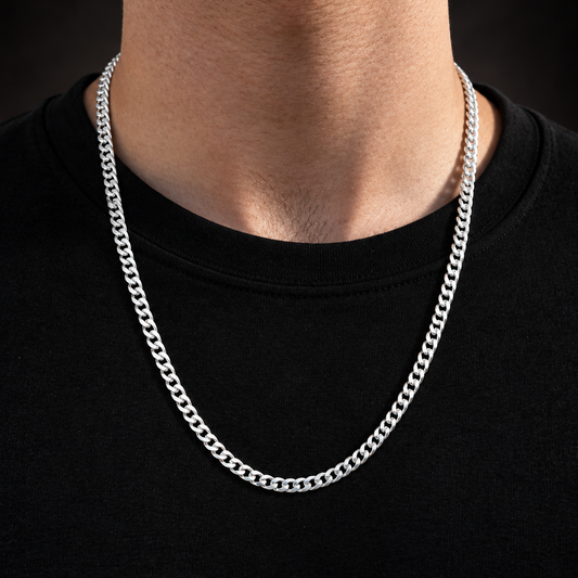 Sterling Silver Curb Chain 4mm