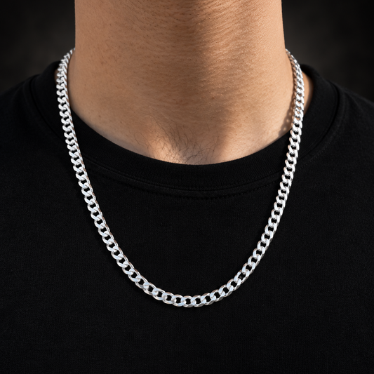Sterling Silver Curb Chain 6mm