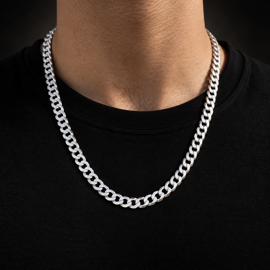 Sterling Silver Curb Chain 8mm