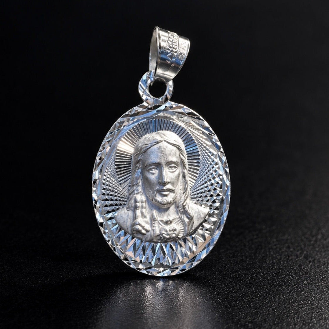 High Polished Jesus Medallion