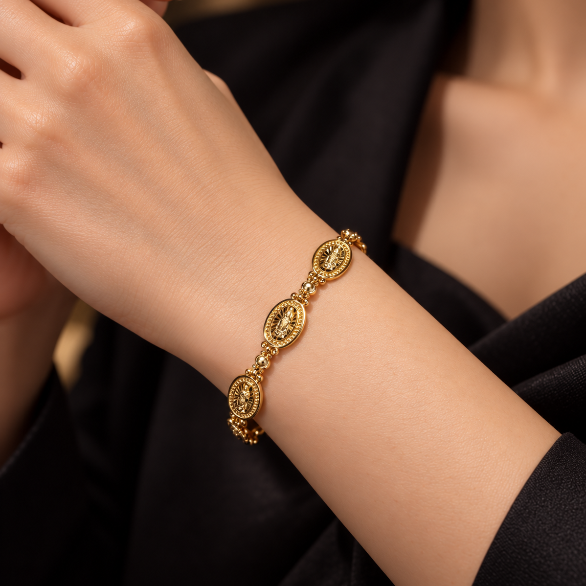 Golden Grace Oval Link Bracelet